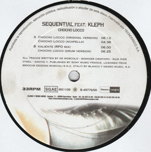 Sequential (2) Feat. Kleph : Chocho Locco (12")