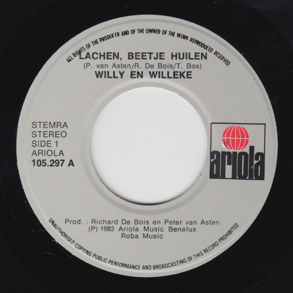 Willy & Willeke Alberti : Lachen, Beetje Huilen (7", Single)