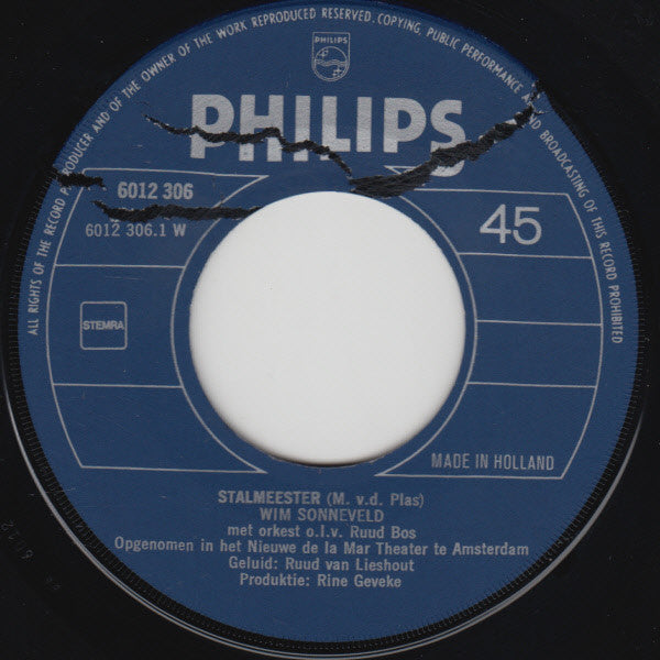 Wim Sonneveld : Stalmeester  (7", Single)