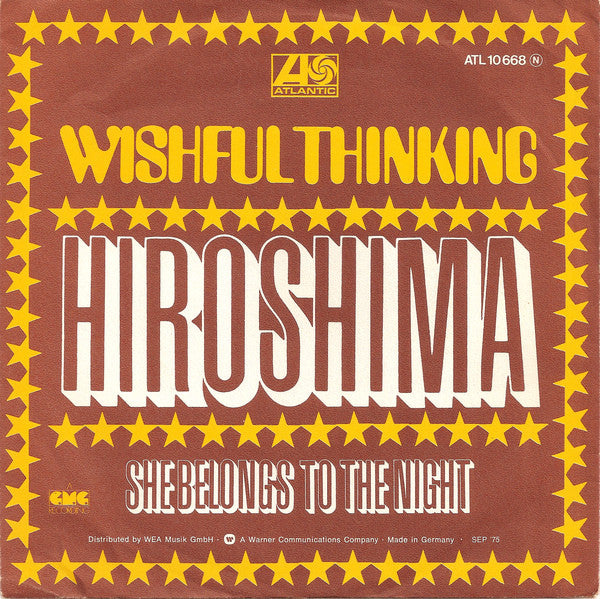 Wishful Thinking : Hiroshima (7", Single, RE)