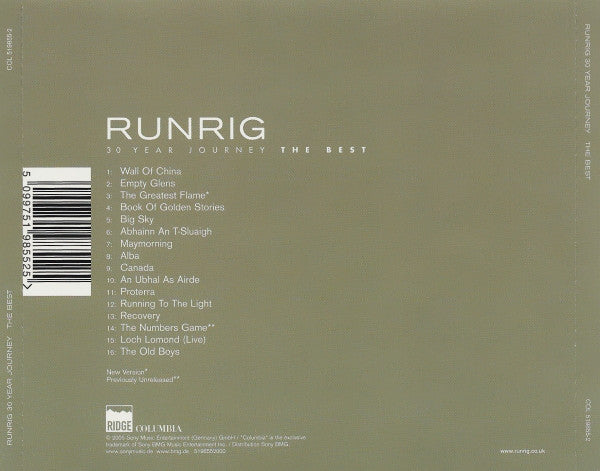 Runrig : 30 Year Journey (The Best) (CD, Comp)