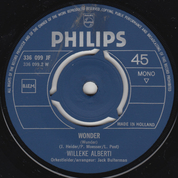 Willeke Alberti : Een Kind Kijkt Ons Aan / Wonder (7", Single, Mono)