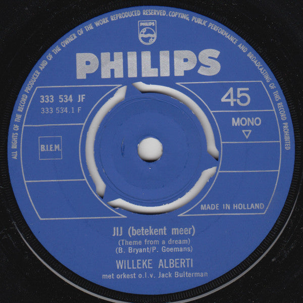 Willeke Alberti : Jij (Jij Alleen) / Ik Zou Wel Eens Willen Weten (7", Single, Mono)