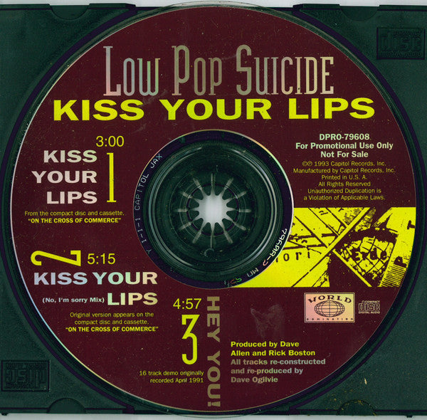 Low Pop Suicide : Kiss Your Lips (CD, Promo)