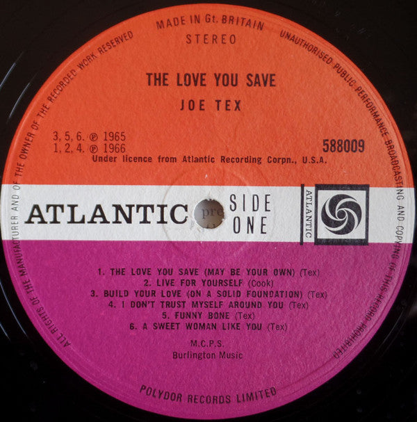 Joe Tex : The Love You Save (LP)