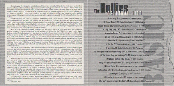 The Hollies : Original Hits (CD, Comp)