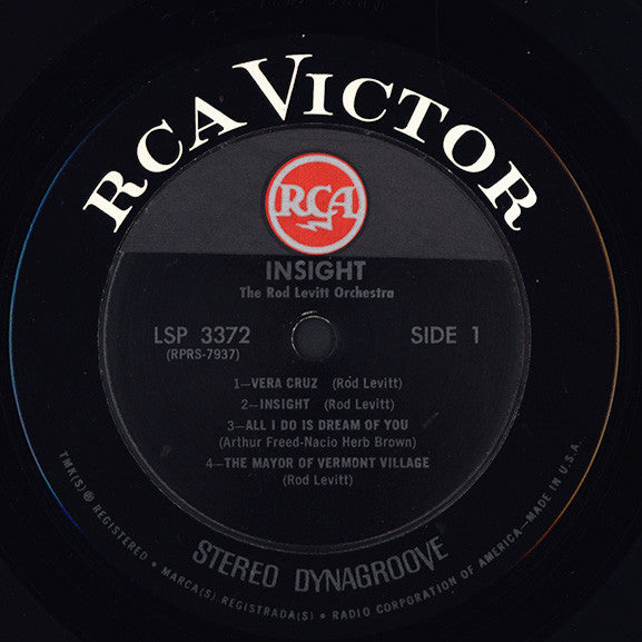The Rod Levitt Orchestra : Insight (LP, Album, Dyn)