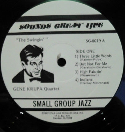 The Gene Krupa Quartet : The Swingin' (LP, Album, Mono)