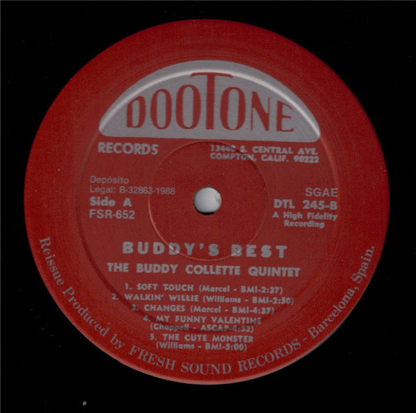 Buddy Collette Quintet : Buddy's Best (LP, Album, RE)