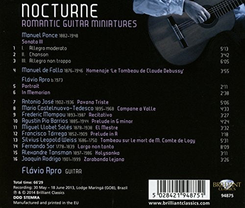 Flávio Apro : Nocturne (Romantic Guitar Miniatures) (CD, Album)