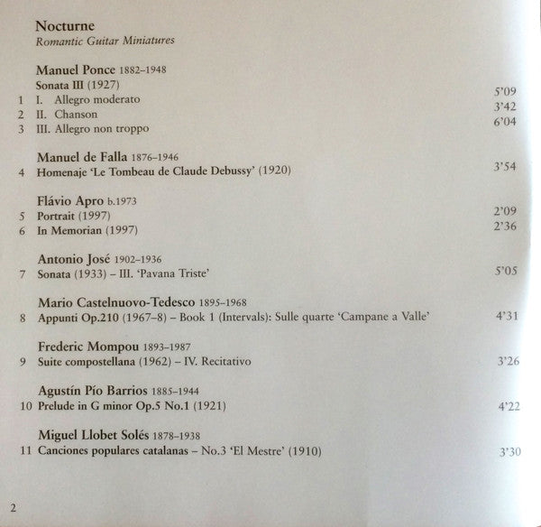 Flávio Apro : Nocturne (Romantic Guitar Miniatures) (CD, Album)