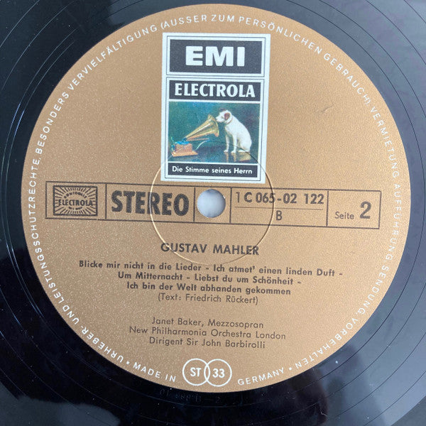 Hector Berlioz / Gustav Mahler - Janet Baker, Sir John Barbirolli, New Philharmonia Orchestra : Les Nuits D'été / Fünf Rückert Lieder (LP, Comp)