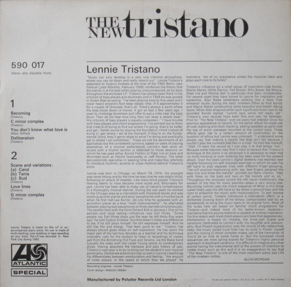 Lennie Tristano : The New Tristano (LP, Album, Mono, RE)