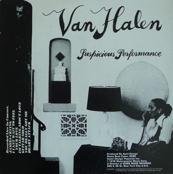 Van Halen : Suspicious Performance (LP, Unofficial)