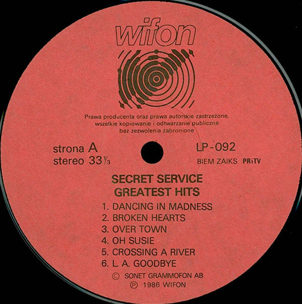 Secret Service : Greatest Hits (LP, Comp)
