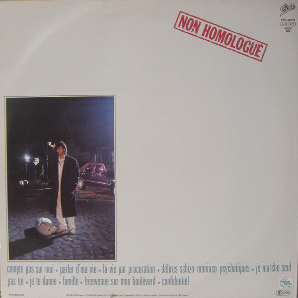 Jean-Jacques Goldman : Non Homologué (LP, Album)