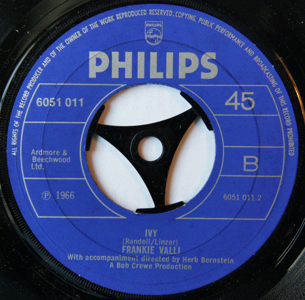 Frankie Valli : The Proud One (7", RE, lar)