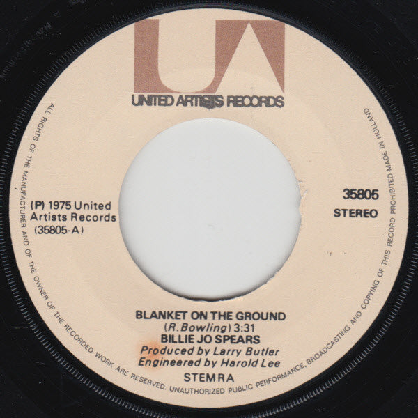 Billie Jo Spears : Blanket On The Ground / Come On Home (7", Single)