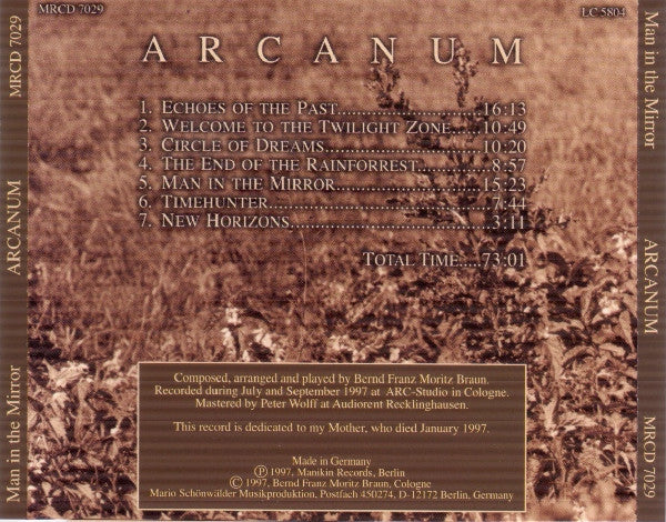 Arcanum : Man In The Mirror (CD, Album)