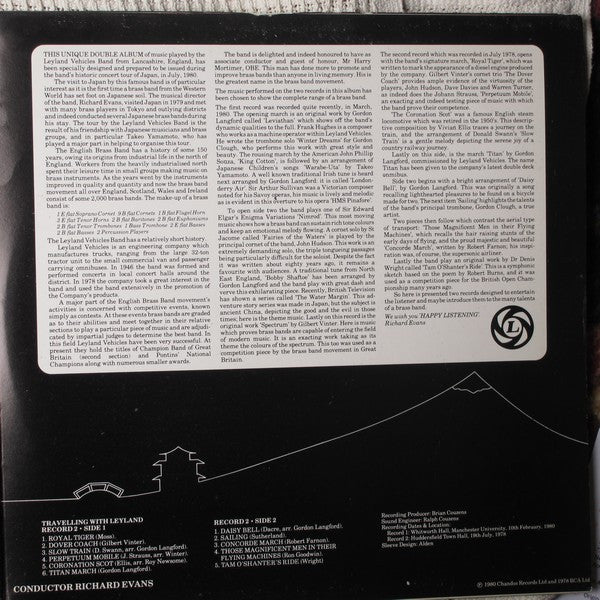 The Leyland Vehicles Band, Richard Evans (18) : Contrasts In Brass (2xLP, Gat)