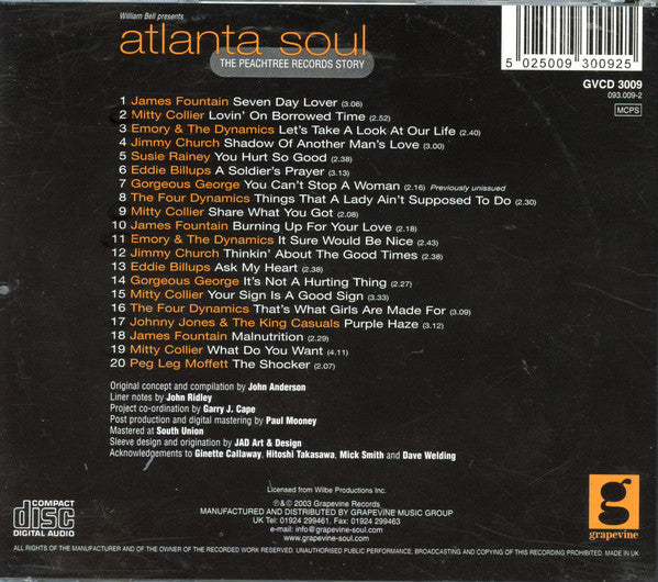 William Bell : Atlanta Soul (The Peachtree Records Story) (CD, Comp)