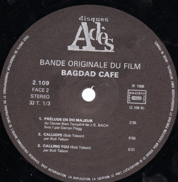 Various : Bande Originale Du Film Bagdad Cafe (LP, Album)