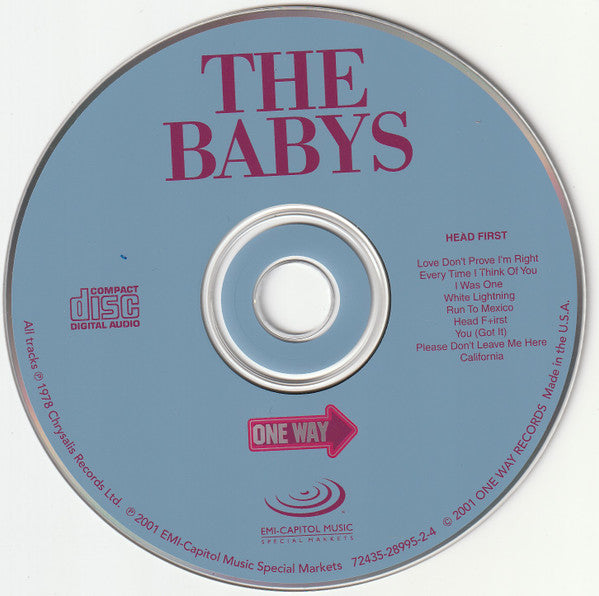 The Babys : Head First (CD, Album, RE, RM)