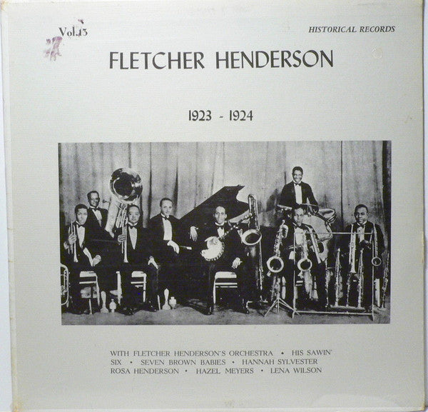 Fletcher Henderson : Fletcher Henderson 1923-1924 (LP, Comp)