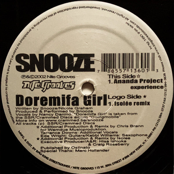 Snooze : Doremifa Girl (12")