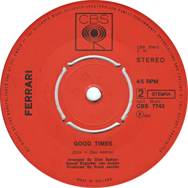 Ferrari (3) : You Are Mine (7", Single)