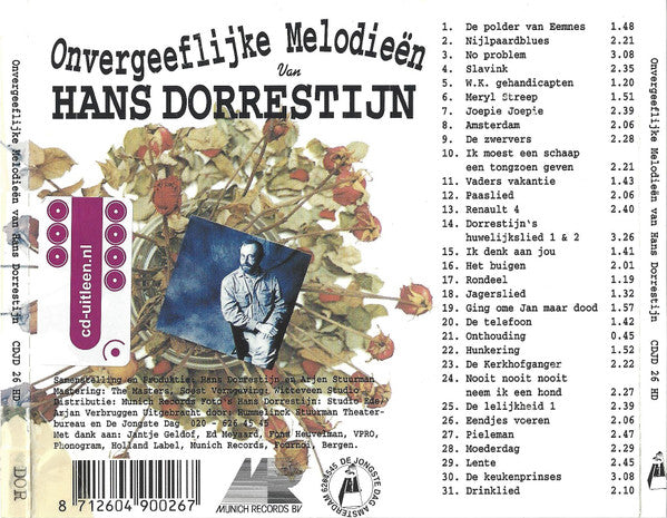 Hans Dorrestijn : Onvergeeflijke Melodieën (CD, Comp)