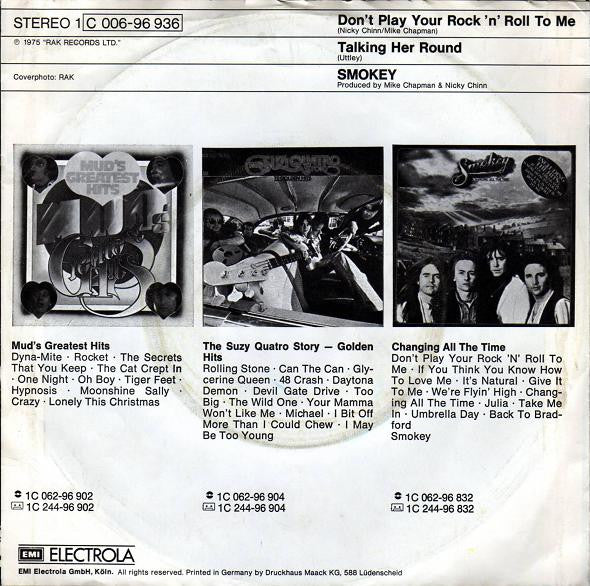 Smokie : Don't Play Your Rock'n Roll To Me (7", Single)