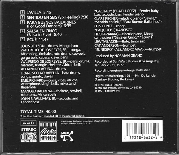 Louis Bellson / Walfredo De Los Reyes, Sr. : Ecué Ritmos Cubanos (CD, Album, RE, RM)