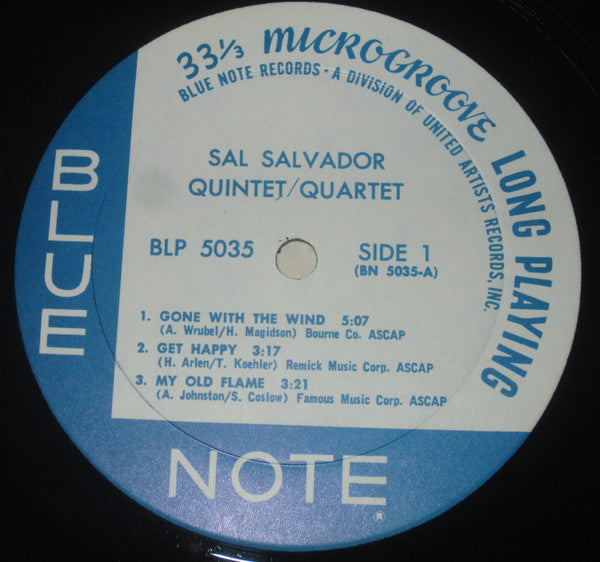 Sal Salvador Quintet : Sal Salvador Quintet (10", Album, RE)