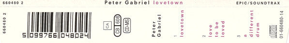 Peter Gabriel : Lovetown (Music From The Motion Picture Philadelphia) (CD, Maxi)