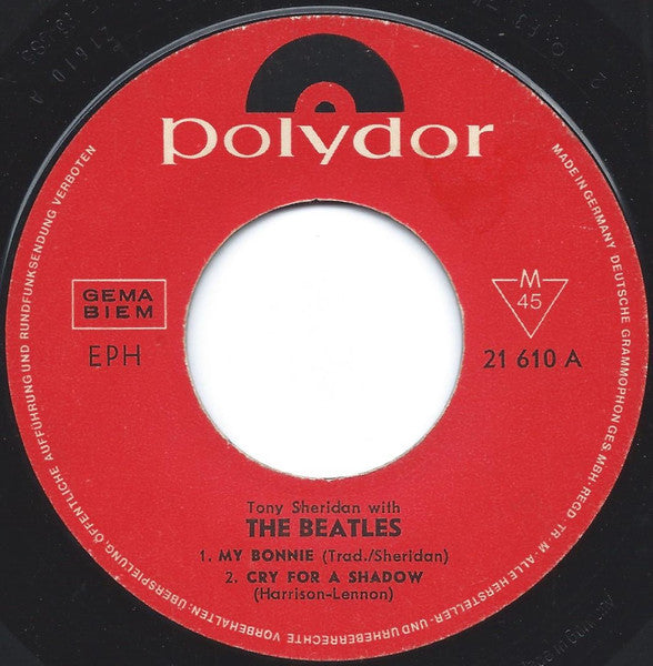 Tony Sheridan With The Beatles : My Bonnie (7", EP, Mono)