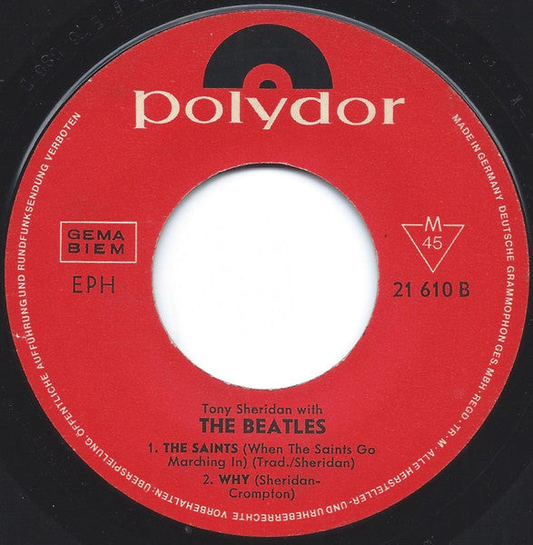 Tony Sheridan With The Beatles : My Bonnie (7", EP, Mono)