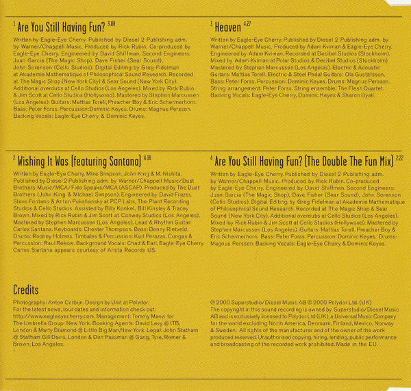 Eagle-Eye Cherry : Are You Still Having Fun? (CD, Maxi)