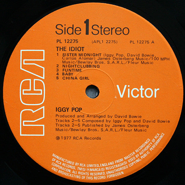 Iggy Pop : The Idiot (LP, Album)