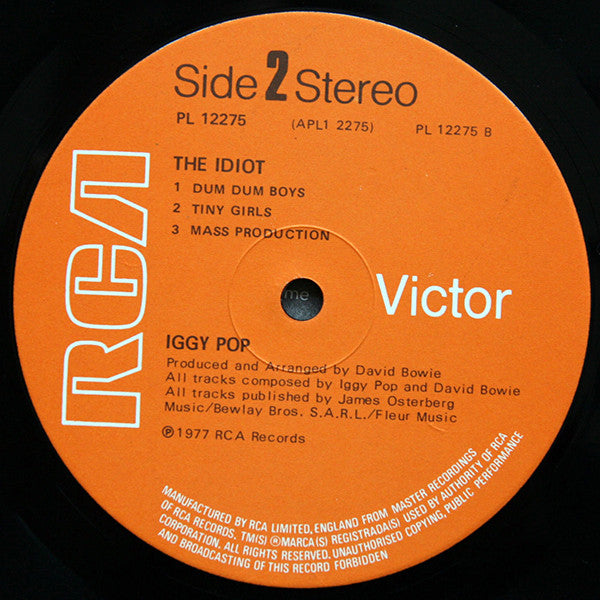Iggy Pop : The Idiot (LP, Album)