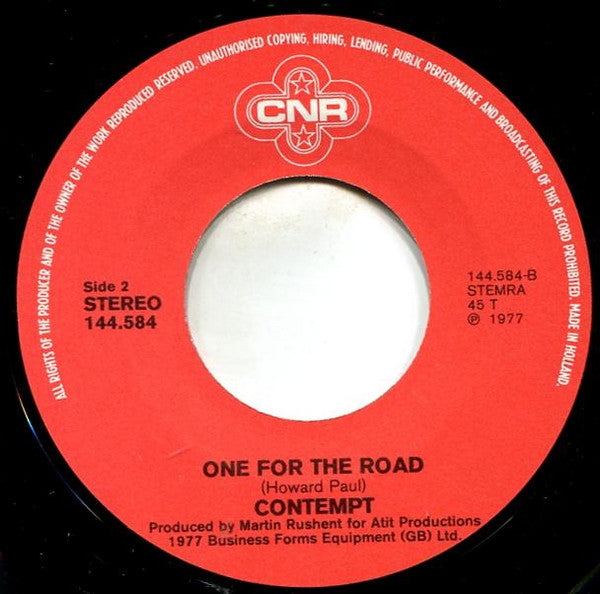 Contempt (2) : Money Is A Girl's Best Friend (7", Single)