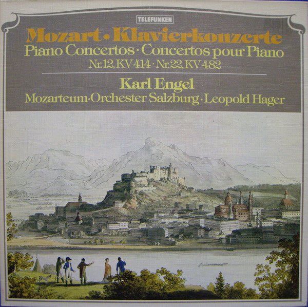 Wolfgang Amadeus Mozart, Karl Engel, Das Mozarteum Orchester Salzburg, Leopold Hager : Klavierkonzerte = Piano Concertos = Concerto Pour Piano Nr. 12, KV 414 • Nr. 22, KV 482 (LP, Gat)