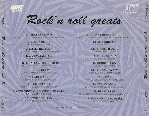 Various : Rock 'N Roll Greats Vol. 3 (CD, Comp)
