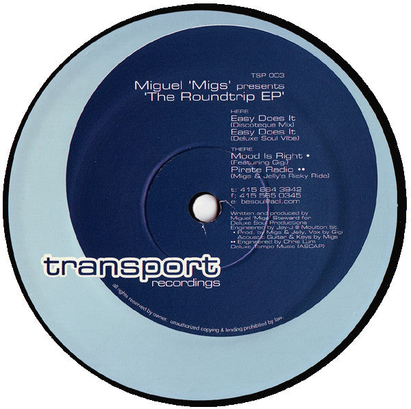 Miguel Migs : The Roundtrip EP (12", EP)