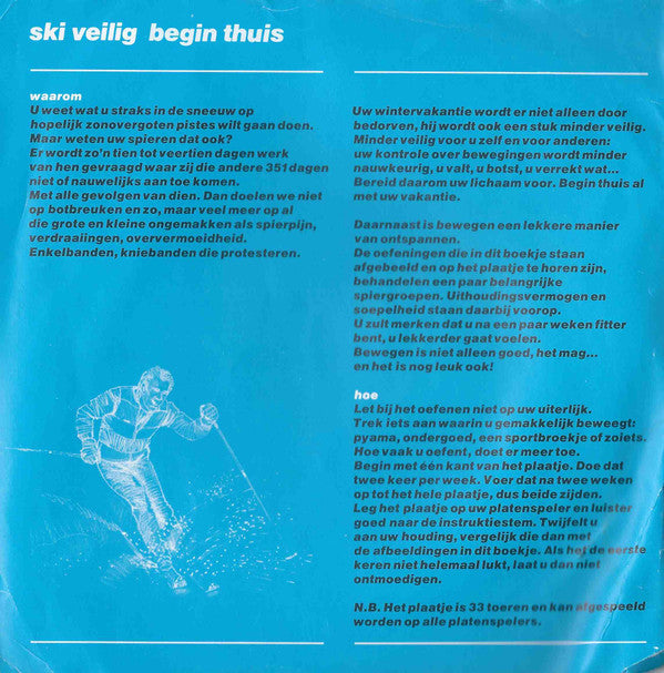 No Artist : Skigymnastiek - Ski Veilig Begin Thuis (7")