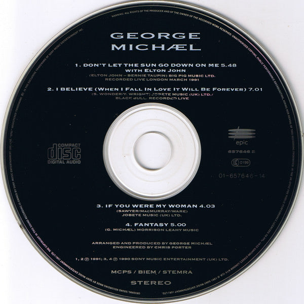 George Michael / Elton John : Don't Let The Sun Go Down On Me (CD, Single)