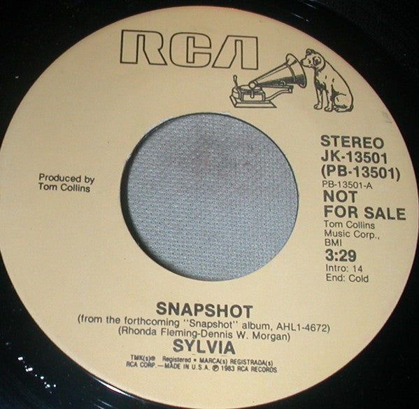 Sylvia (7) : Snapshot (7", Single, Mono, Promo)