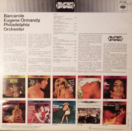 Eugene Ormandy, The Philadelphia Orchestra : Barcarole (LP, Comp)