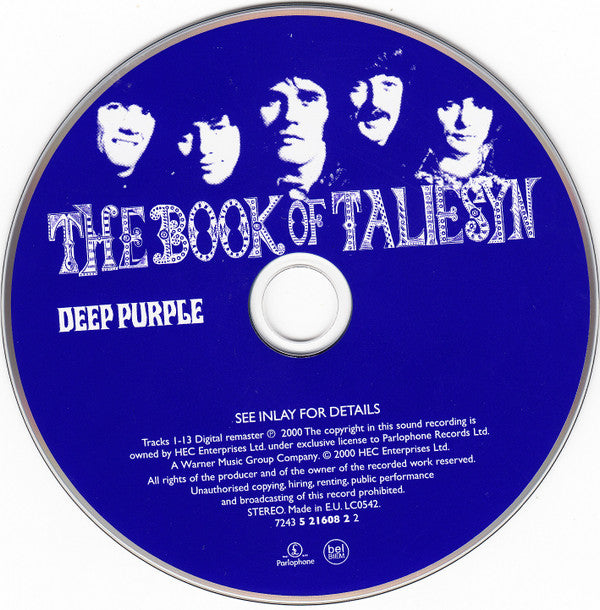 Deep Purple : The Book Of Taliesyn (CD, Album, RE, RM, RP)