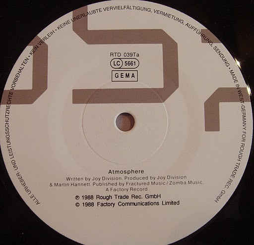 Joy Division : Atmosphere (12", Single)